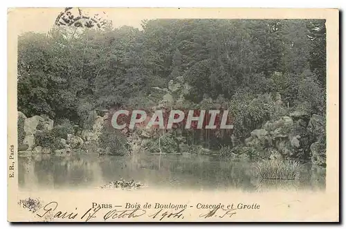 Cartes postales Paris Bois de Boulogne Cascade et Grotte