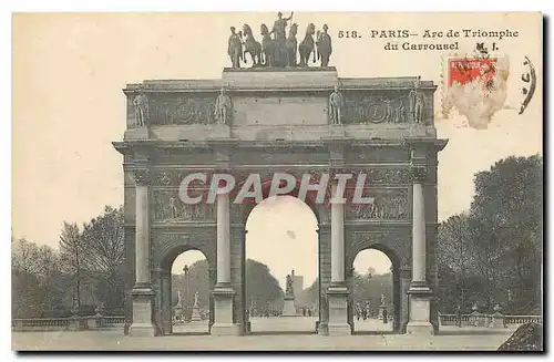 Cartes postales Paris Arc de Triomphe du Carrousel