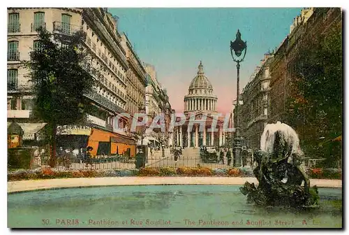 Cartes postales Paris Pantheon et Rue Soufflot