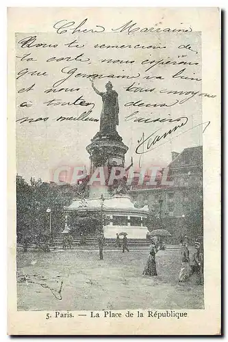 Cartes postales Paris La Place de la Republique