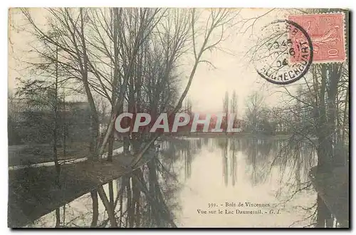 Cartes postales Bois de Vincennes Vue sur le Lac Daumesnil