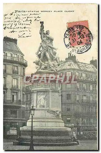 Cartes postales Paris Statue Moncey Place Clichy