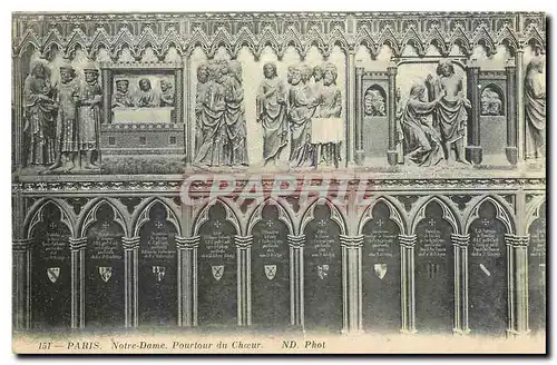 Cartes postales Paris Notre Dame Pourtour du Choeur