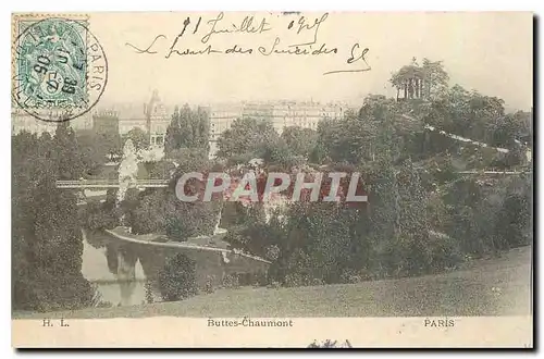 Cartes postales Paris Buttes Chaumont