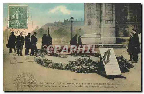 Cartes postales Paris La Tombe du Soldat et la Flamme