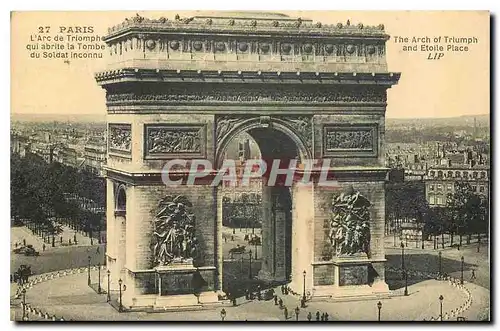 Ansichtskarte AK Paris l'Arc de Triomphe qui abrite la Tombe du Soldat inconnu