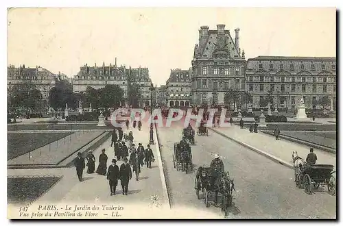 Cartes postales Paris Le Jardin des Tuileries Vue prise du Pavillon de Flore