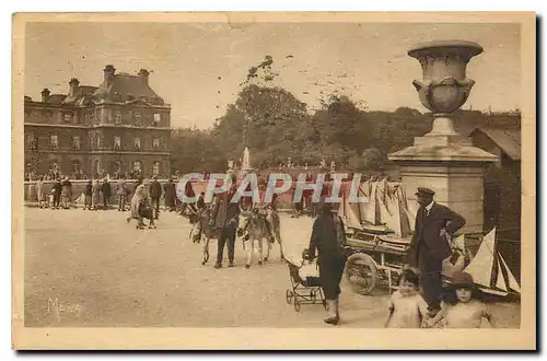 Cartes postales Les Petits Tableaux de Paris Au Jardin du Luxembourg Ane Mule