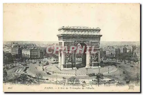 Cartes postales Paris l'Arc de Triomphe de l'Etoile