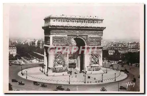 Cartes postales Paris L'Arc de Triomphe et la Place de l'Etoile