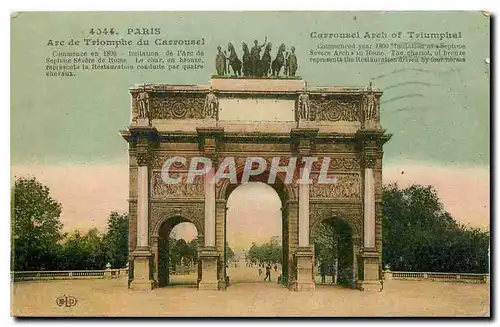 Cartes postales Paris Arc de Triomphe du Carrousel