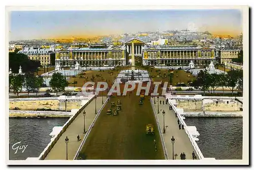 Cartes postales Paris et ses Merveilles Nouveau Pont et Place de la Concorde