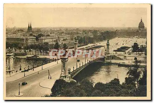 Cartes postales Paris Le Pont Alexandre III et l'Esplanade de Invalides