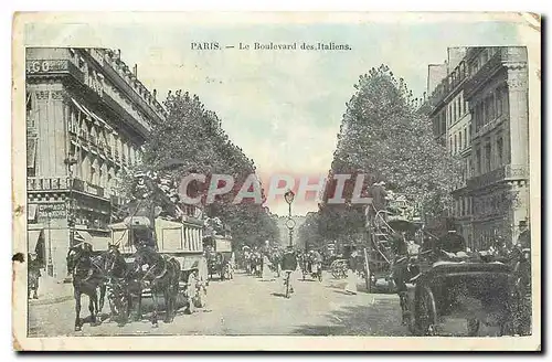 Cartes postales Paris Le Boulevard des Italiens