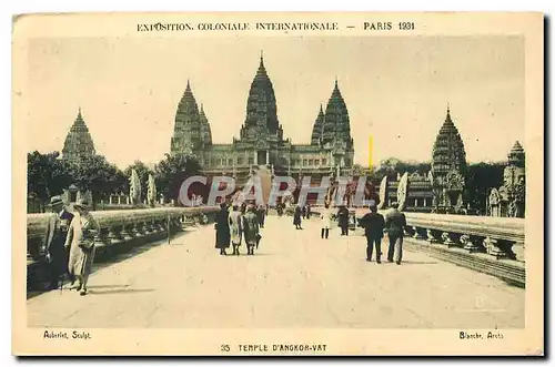 Cartes postales Exposition Coloniale Internationale Paris Temple d'Angkor Vat