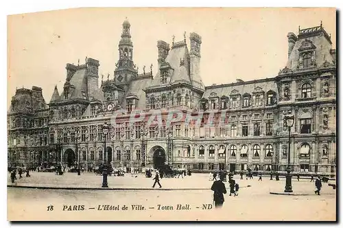 Cartes postales Paris l'Hotel de Ville