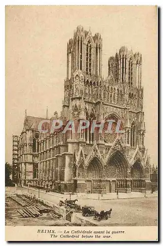 Cartes postales Reims La Cathedrale avant la guerre