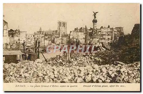 Cartes postales Reims La place Drovet d'Erlon apres la guerre