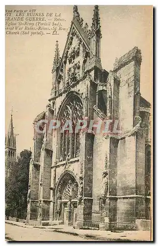 Ansichtskarte AK Les Ruines de la Grande Guerre Reims Eglise St Remy