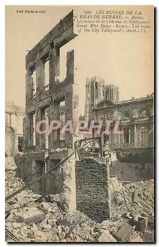 Cartes postales Les Ruines de la Grande Guerre Reims les Ruines de la Ville rue de Talleyrand