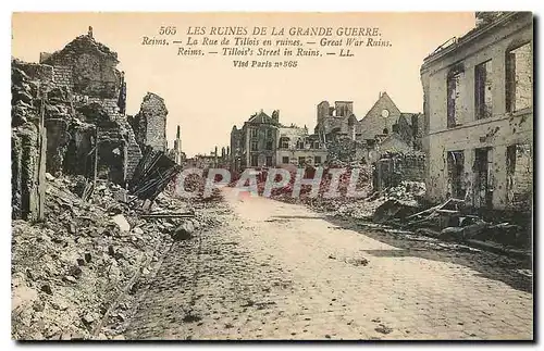 Ansichtskarte AK Les Ruines de la Grande Guerre Reims la Rue de Tillois en ruines