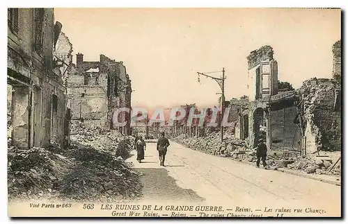 Cartes postales Les Ruines de la Grande Guerre Reims les Ruines rue Chanzy