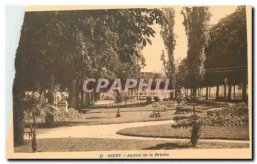 Cartes postales Niort Jardins de la Breche