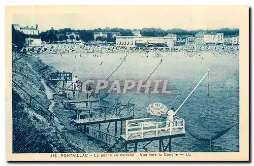 Cartes postales Pontaillac la Peche au Carrelet vue vers la Conche