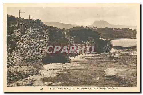 Ansichtskarte AK St Jean de Luz les Falaises Vers la Pointe Ste Barbe