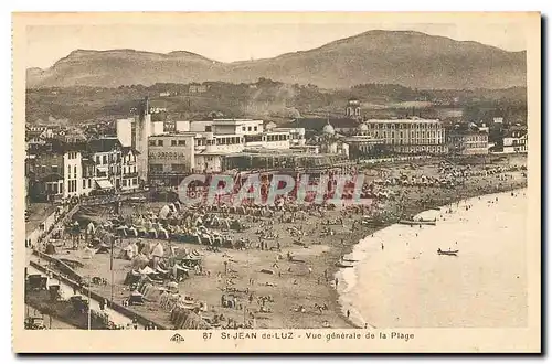 Cartes postales St Jean de Luz vue generale de la Plage