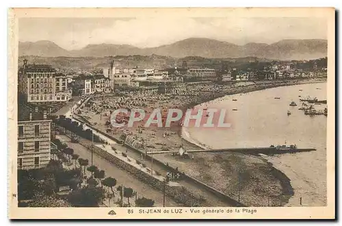 Cartes postales St Jean de Luz vue generale de la Plage