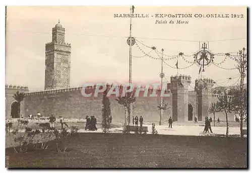 Cartes postales Marseille Exposition Coloniale 1922 Palais du Maroc