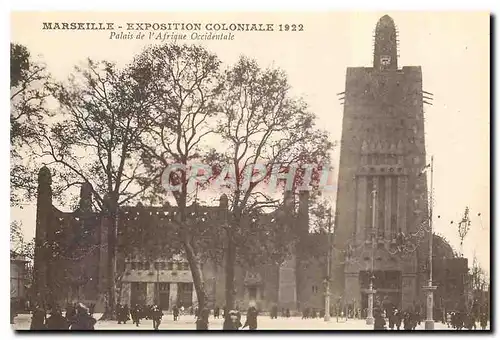 Cartes postales Marseille Exposition Coloniale 1922 Palais de l'Afrique Occidentale