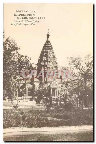 Ansichtskarte AK Marseille Exposition Coloniale 1922 Palais de l'Indo Chine Temple d'Angkor Vat