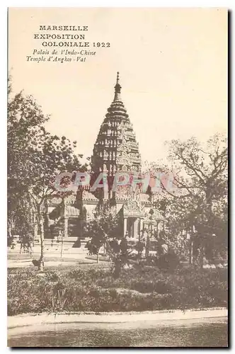 Cartes postales Marseille Exposition Coloniale 1922 Palais de l'Indo Chine Temple d'Angkor Vat