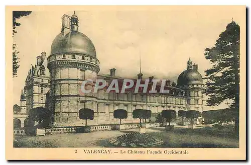 Cartes postales Valencay Le Chateau Facade Occidentale