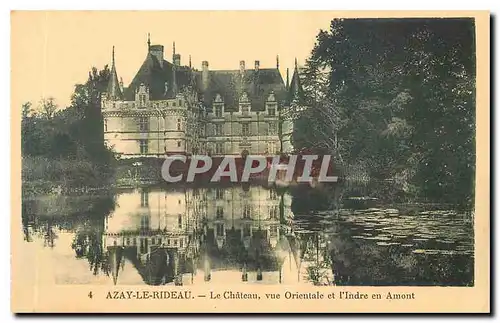 Cartes postales Azay le Rideau Le Chateau vue Orientale et l'Indre en Amont