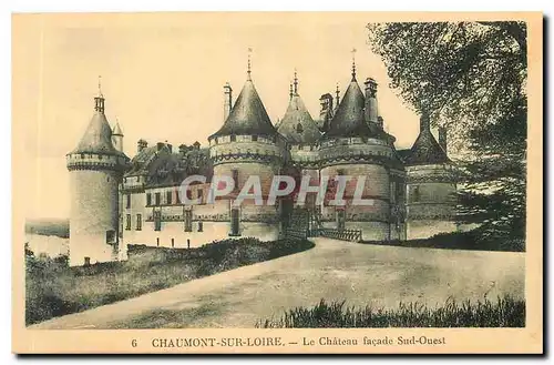 Cartes postales Chaumont sur Loire Le Chateau facade Sud Ouest