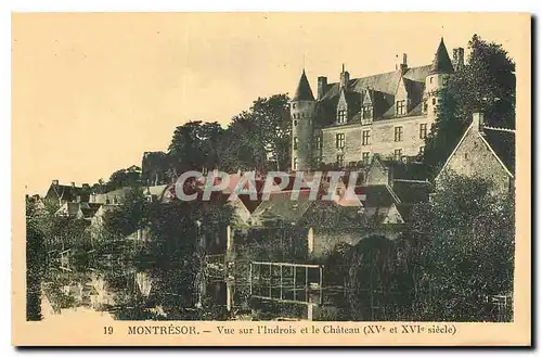 Cartes postales Montresor Vue sur l'Indrois et le Chateau