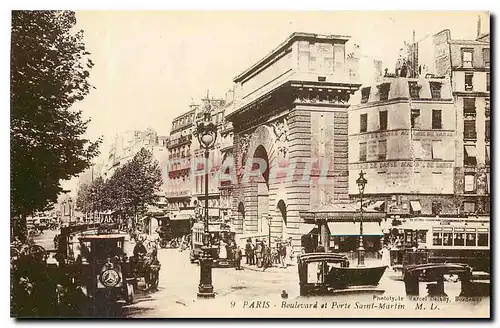 Cartes postales Paris Boulevard et Porte Saint Martin