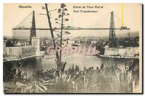 Cartes postales Marseille Entree du Vieux Port et Pont Transbordeur