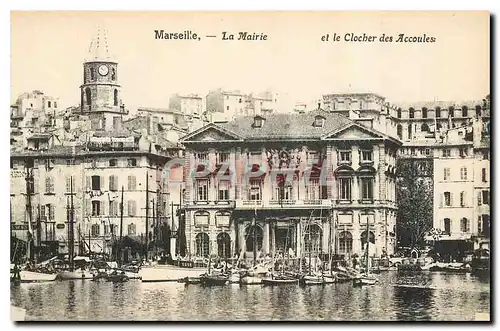 Cartes postales Marseille La Mairie et le Clocher des Accoules