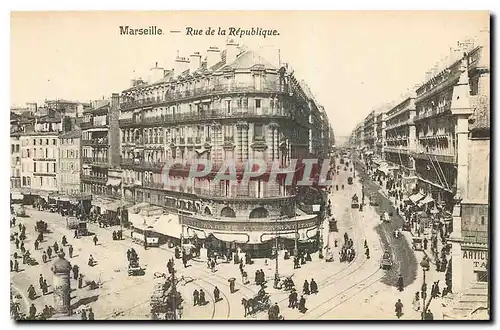 Cartes postales Marseille Rue de la Republique