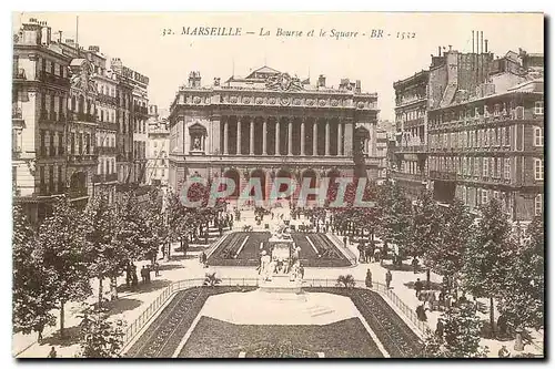 Ansichtskarte AK Marseille La Bourse et le Square