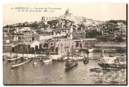 Cartes postales Marseille Vue prise du Transbordeur sur N D de la Garde