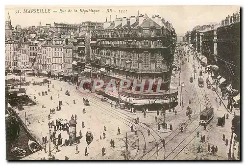 Cartes postales Marseille Rue de la Republique