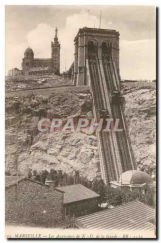 Cartes postales Marseille Les Ascenseurs de N D de la Garde