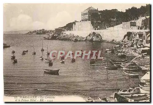 Cartes postales Marseille La Corniche et le Palace Hotel