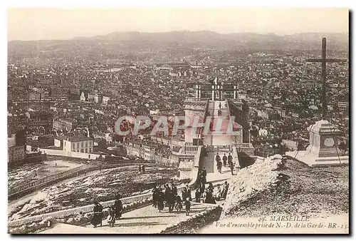 Cartes postales Marseille Vue d'ensemble prise de N D de la Garde