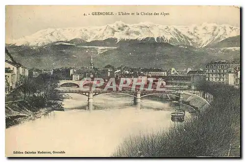 Cartes postales Grenoble L'Isere et la Chaine des Alpes